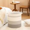imageOIAHOMY 80L Laundry Baskets Hamper with HandlesDecorative Basket for Living roomWoven Storage Basket for Toys BinPillows BlanketsClothes20x18inGradient YellowGradient Gray