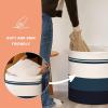 imageOIAHOMY 80L Laundry Baskets Hamper with HandlesDecorative Basket for Living roomWoven Storage Basket for Toys BinPillows BlanketsClothes20x18inGradient YellowGradient Blue
