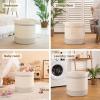 imageOIAHOMY 80L Laundry Baskets Hamper with HandlesDecorative Basket for Living roomWoven Storage Basket for Toys BinPillows BlanketsClothes20x18inGradient YellowLight Grey
