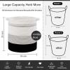 imageOIAHOMY 80L Laundry Baskets Hamper with HandlesDecorative Basket for Living roomWoven Storage Basket for Toys BinPillows BlanketsClothes20x18inGradient YellowGradient Dark