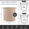 imageOIAHOMY 80L Laundry Baskets Hamper with HandlesDecorative Basket for Living roomWoven Storage Basket for Toys BinPillows BlanketsClothes20x18inGradient YellowBrown