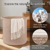 imageOIAHOMY 80L Laundry Baskets Hamper with HandlesDecorative Basket for Living roomWoven Storage Basket for Toys BinPillows BlanketsClothes20x18inGradient YellowBrown