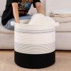 imageOIAHOMY 80L Laundry Baskets Hamper with HandlesDecorative Basket for Living roomWoven Storage Basket for Toys BinPillows BlanketsClothes20x18inGradient YellowGradient Dark