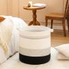 imageOIAHOMY 80L Laundry Baskets Hamper with HandlesDecorative Basket for Living roomWoven Storage Basket for Toys BinPillows BlanketsClothes20x18inGradient YellowGradient Dark