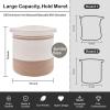 imageOIAHOMY 80L Laundry Baskets Hamper with HandlesDecorative Basket for Living roomWoven Storage Basket for Toys BinPillows BlanketsClothes20x18inGradient YellowWhiteYellow