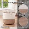 imageOIAHOMY 80L Laundry Baskets Hamper with HandlesDecorative Basket for Living roomWoven Storage Basket for Toys BinPillows BlanketsClothes20x18inGradient YellowWhiteYellow