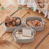 imageOIAHOMY Cotton Rope Baskets Woven Baskets for Storage Nursery Storage Baskets Rectangle Storage Basket with Handles Storage Baskets for Shelves Pack of 3 Gray VariegatedGray Variegated