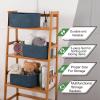 imageOIAHOMY Cotton Rope Baskets Woven Baskets for Storage Nursery Storage Baskets Rectangle Storage Basket with Handles Storage Baskets for Shelves Pack of 3 Gray VariegatedBlue