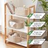 imageOIAHOMY Cotton Rope Baskets Woven Baskets for Storage Nursery Storage Baskets Rectangle Storage Basket with Handles Storage Baskets for Shelves Pack of 3 Gray VariegatedBrown Variegated