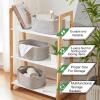 imageOIAHOMY Cotton Rope Baskets Woven Baskets for Storage Nursery Storage Baskets Rectangle Storage Basket with Handles Storage Baskets for Shelves Pack of 3 Gray VariegatedGray Variegated