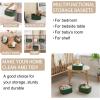 imageOIAHOMY Cotton Rope Baskets Woven Baskets for Storage Nursery Storage Baskets Rectangle Storage Basket with Handles Storage Baskets for Shelves Pack of 3 Gray VariegatedGreen