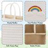 imageOIAHOMY Diaper Caddy Organizer for Baby Portable Baby Basket with Handles Baby Gift Basket for Newborn Diaper storage Organizer for Changing Table and Car BrownPure White