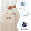imageOIAHOMY Diaper Caddy Organizer for Baby Portable Baby Basket with Handles Baby Gift Basket for Newborn Diaper storage Organizer for Changing Table and Car BrownPure White
