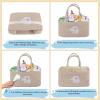 imageOIAHOMY Diaper Caddy Organizer for Baby Portable Baby Basket with Handles Baby Gift Basket for Newborn Diaper storage Organizer for Changing Table and Car BrownBrown