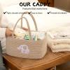 imageOIAHOMY Diaper Caddy Organizer for Baby Portable Baby Basket with Handles Baby Gift Basket for Newborn Diaper storage Organizer for Changing Table and Car BrownBrown