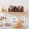 imageOIAHOMY Pantry Baskets for Organizing Paper Rope Baskets with Builtin Handles Wicker Storage Bins for Shelves 2 PackBrownBrown
