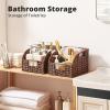 imageOIAHOMY Pantry Baskets for Organizing Paper Rope Baskets with Builtin Handles Wicker Storage Bins for Shelves 2 PackBrownBrown