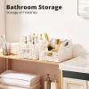 imageOIAHOMY Pantry Baskets for Organizing Paper Rope Baskets with Builtin Handles Wicker Storage Bins for Shelves 2 PackBrownWhite