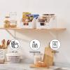 imageOIAHOMY Pantry Baskets for Organizing Paper Rope Baskets with Builtin Handles Wicker Storage Bins for Shelves 2 PackBrownWhite