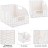 imageOIAHOMY Pantry Baskets for Organizing Paper Rope Baskets with Builtin Handles Wicker Storage Bins for Shelves 2 PackBrownWhite