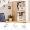 imageOIAHOMY Pantry Baskets for Organizing Paper Rope Baskets with Builtin Handles Wicker Storage Bins for Shelves 2 PackBrownWhite