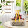 imageOIAHOMY Small Basket with Handles Cotton Rope Dog Cat Toy Bin Woven Storage Baskets for Living Room Nursery Gift Basket Empty for Halloween Christmas 135quotx10quotx6quot Grey ampamp WhiteBlack  Yellow