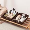 imageOIAHOMY Storage Baskets Small Paper Rope Wicker Organizers with Wooden Handles Baskets for Organizing 2Pack WhiteBrown