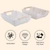 imageOIAHOMY Storage Baskets Small Paper Rope Wicker Organizers with Wooden Handles Baskets for Organizing 2Pack WhiteWhite