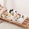 imageOIAHOMY Storage Baskets Small Paper Rope Wicker Organizers with Wooden Handles Baskets for Organizing 2Pack WhiteWhite