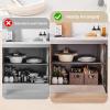 imageOIAHOMY Wicker Baskets Paper Rope Storage Baskets for Organizing with Builtin Handles 2 PacksYellowBrown