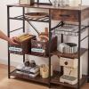 imageOIAHOMY Wicker Baskets Paper Rope Storage Baskets for Organizing with Builtin Handles 2 PacksYellowBrown