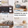 imageOIAHOMY Wicker Baskets Paper Rope Storage Baskets for Organizing with Builtin Handles 2 PacksYellowGrey