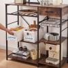 imageOIAHOMY Wicker Baskets Paper Rope Storage Baskets for Organizing with Builtin Handles 2 PacksYellowWhite