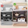 imageOIAHOMY Wicker Baskets Paper Rope Storage Baskets for Organizing with Builtin Handles 2 PacksYellowWhite