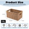 imageOIAHOMY Wicker Baskets Paper Rope Storage Baskets for Organizing with Builtin Handles 2 PacksYellowYellow