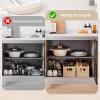imageOIAHOMY Wicker Baskets Paper Rope Storage Baskets for Organizing with Builtin Handles 2 PacksYellowYellow