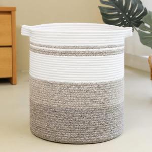 imageOIAHOMY 80L Laundry Baskets Hamper with HandlesDecorative Basket for Living roomWoven Storage Basket for Toys BinPillows BlanketsClothes20x18inGradient YellowGradient Yellow