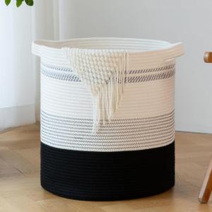 imageOIAHOMY 80L Laundry Baskets Hamper with HandlesDecorative Basket for Living roomWoven Storage Basket for Toys BinPillows BlanketsClothes20x18inGradient YellowGradient Dark