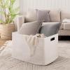 imageOIAHOMY 118L XXXLarge Cotton Rope Storage Basket Oversized Blanket Basket Used for Organizing Dirty Clothes in Living Room Bedroom Nursery Dog Toy Storage Bins 25quot x 17quot x 16quotWhiteWhite