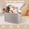 imageOIAHOMY 118L XXXLarge Cotton Rope Storage Basket Oversized Blanket Basket Used for Organizing Dirty Clothes in Living Room Bedroom Nursery Dog Toy Storage Bins 25quot x 17quot x 16quotWhiteGrey