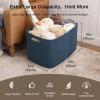 imageOIAHOMY 118L XXXLarge Cotton Rope Storage Basket Oversized Blanket Basket Used for Organizing Dirty Clothes in Living Room Bedroom Nursery Dog Toy Storage Bins 25quot x 17quot x 16quotWhiteBlue