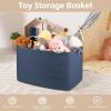 imageOIAHOMY 118L XXXLarge Cotton Rope Storage Basket Oversized Blanket Basket Used for Organizing Dirty Clothes in Living Room Bedroom Nursery Dog Toy Storage Bins 25quot x 17quot x 16quotWhiteBlue