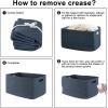 imageOIAHOMY 118L XXXLarge Cotton Rope Storage Basket Oversized Blanket Basket Used for Organizing Dirty Clothes in Living Room Bedroom Nursery Dog Toy Storage Bins 25quot x 17quot x 16quotWhiteBlue