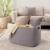 imageOIAHOMY 118L XXXLarge Cotton Rope Storage Basket Oversized Blanket Basket Used for Organizing Dirty Clothes in Living Room Bedroom Nursery Dog Toy Storage Bins 25quot x 17quot x 16quotWhiteGrey