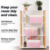 imageOIAHOMY 3 Pack Storage Basket for Organizing 13X985X87 Woven Storage Bins with Handles toy organizersStylish Room Decor Black variegatedPink  white