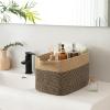 imageOIAHOMY 3 Pack Storage Basket for Organizing 13X985X87 Woven Storage Bins with Handles toy organizersStylish Room Decor Black variegatedYellow  Black
