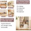 imageOIAHOMY 4 Pack Storage Baskets for Organizing Cube Storage Bins for Shelves Rectangle Storage Baskets With Handles Woven Baskets for Storage 127Lx9Wx78H BlueYellow