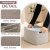 imageOIAHOMY 4 Pack Storage Baskets for Organizing Cube Storage Bins for Shelves Rectangle Storage Baskets With Handles Woven Baskets for Storage 127Lx9Wx78H BlueGrey