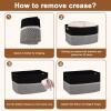 imageOIAHOMY 75L Laundry Basket Extra Large Toy Storage Basket Rectangle Cotton Rope Storage Basket Blanket Basket Living Room Woven Baskets for Storage 22 x 17 x 12 InchesBlackWhite