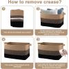 imageOIAHOMY Extra Large Blanket Basket 95L Cotton Rope Woven Laundry Basket Toy Bin for Baby Room Container for Blanket Storage in Living Room 241714 Gradient GreyBrown  Black
